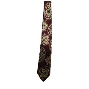 Ralph Lauren mens tie burgundy and multicoloured
